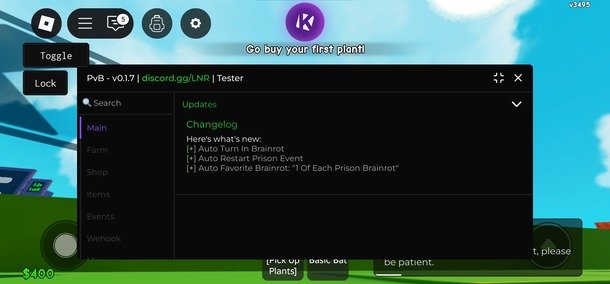 Plants vs Brainrot Script